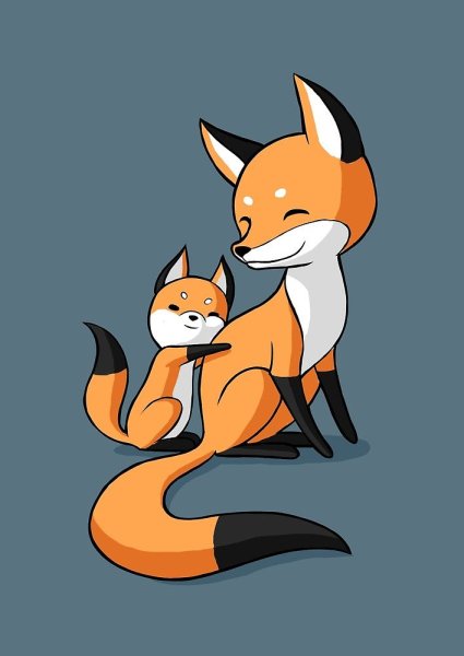 Милые мультяшные лисята