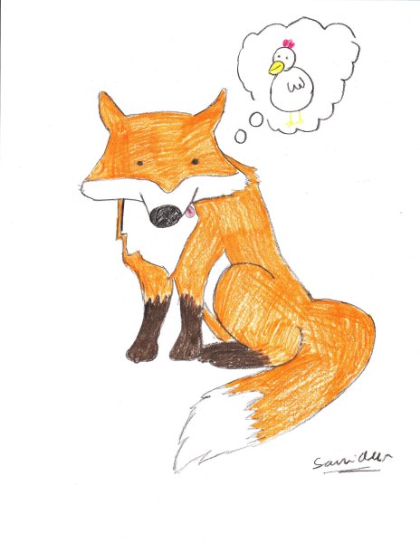 Лисичка детский рисунок
