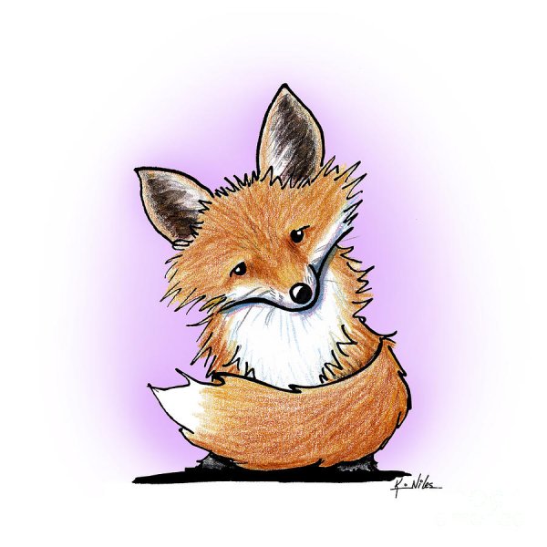 Лисенок рисунок