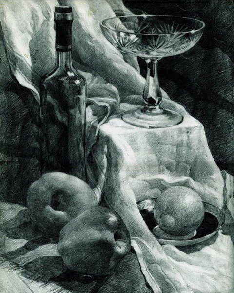 Юрий Кушевский натюрморт Графика