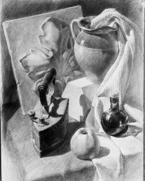 Натюрморт карандашом Академия художеств