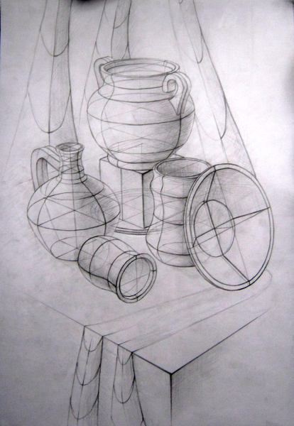 Академический линейно конструктивный натюрморт