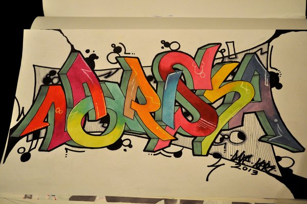 Рисунки карандашом граффити