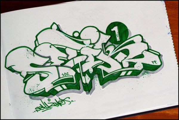Граффити карандашом