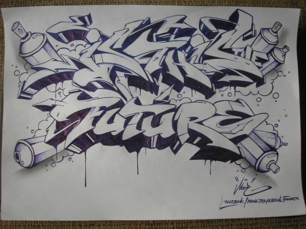 Лёгкие рисунки в стиле граффити