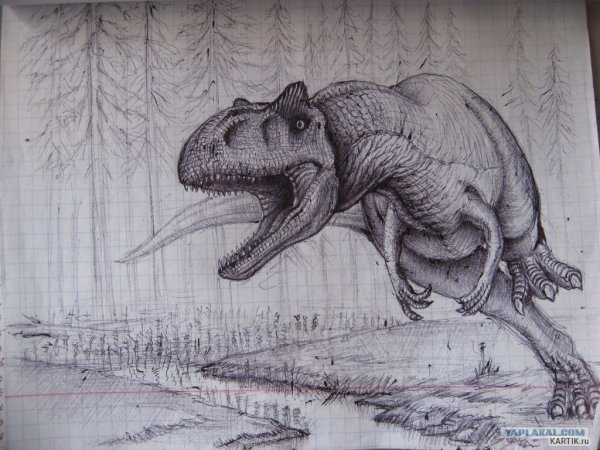 Динозавры карандашом
