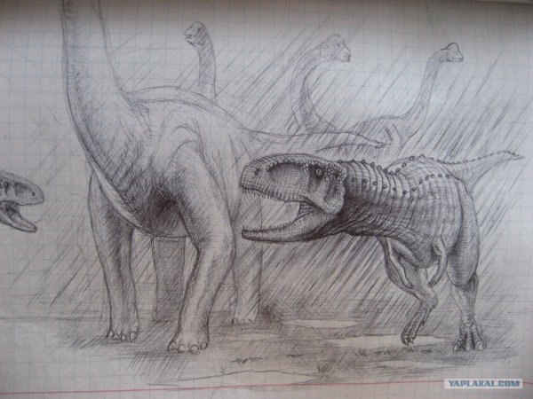 Динозавр рисовка