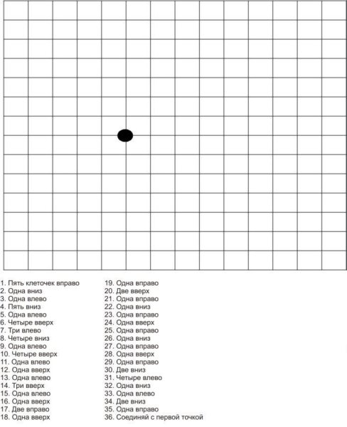 Графический диктант белка по клеточкам для дошкольников