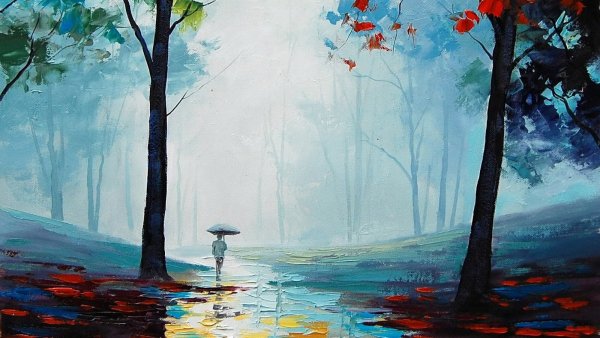 Рисунки красками