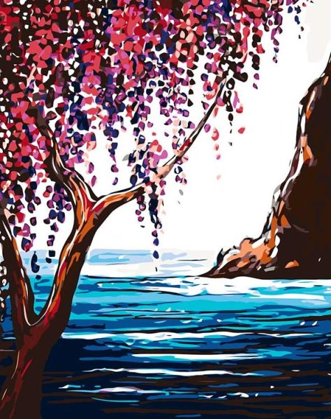 Пейзаж красками