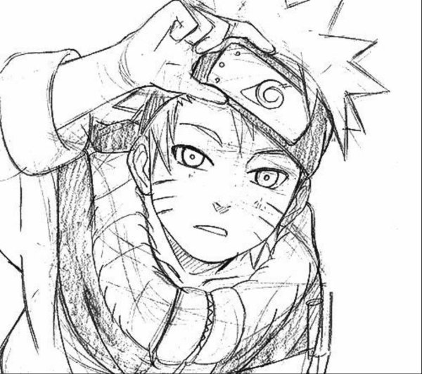 Аниме Наруто для срисовки Наруто