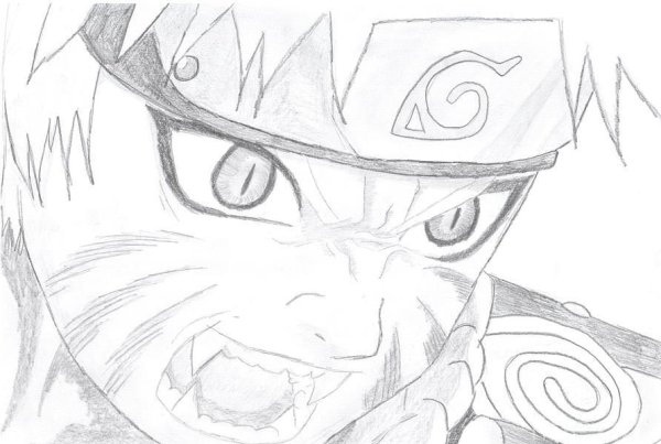 Наруто рисунок на стене