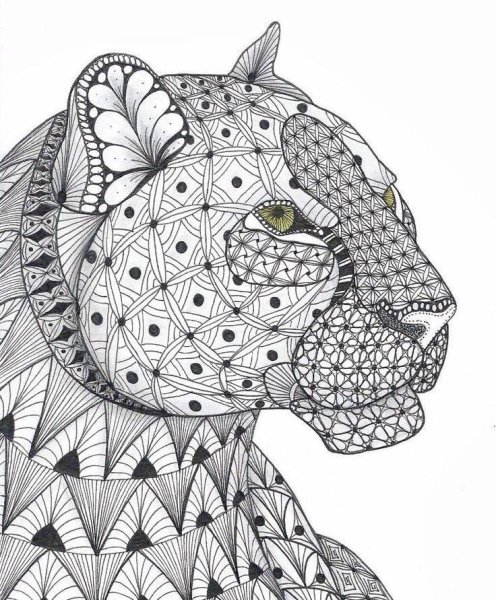 Рысь Зентангл