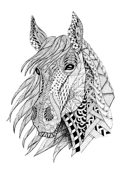 Зентангл Единорог