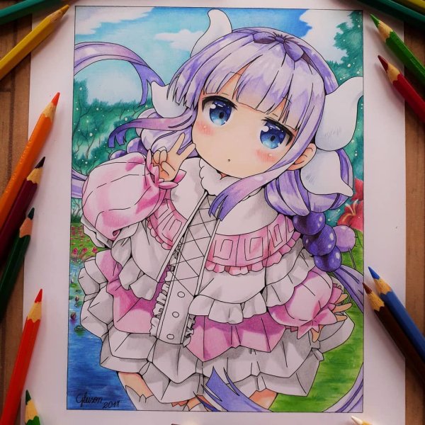 Аниме рисунки цветные