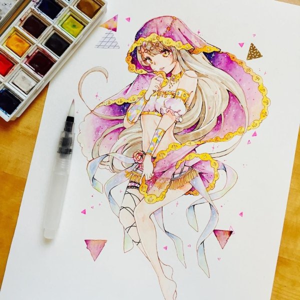 Вайолет Эвергарден карандашом