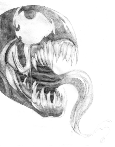 Веном рисунок карандашом