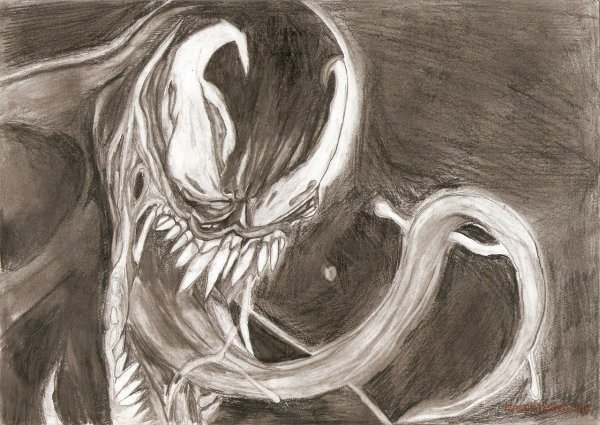 Веном карандашом для срисовки