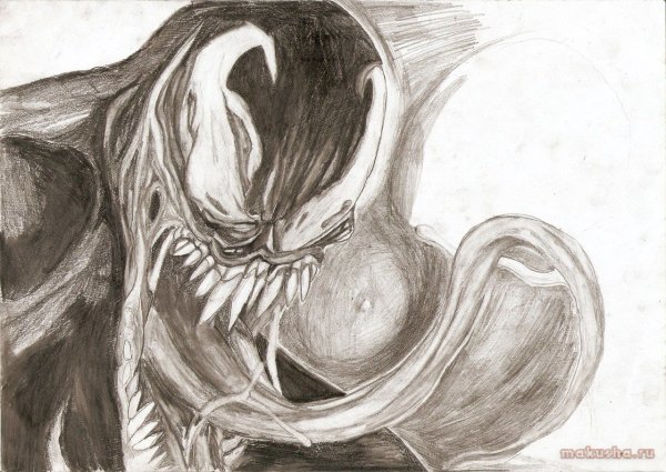 Веном карандашом