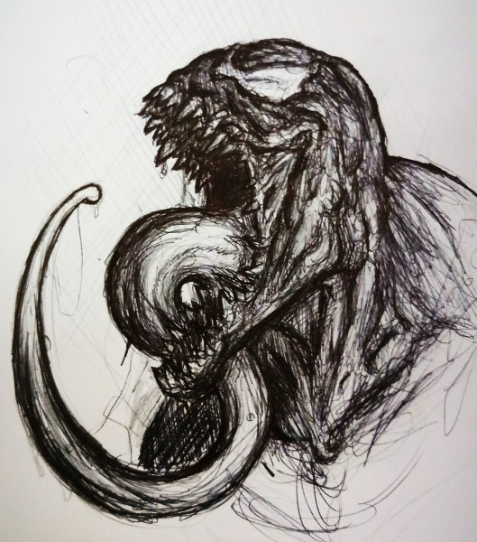 Веном скетч арт