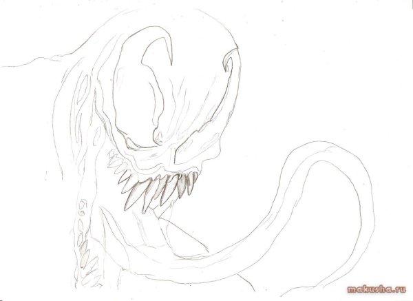 Нарисовать Венома поэтапно