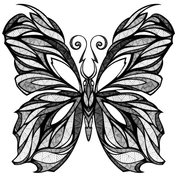 Стилизованное изображение бабочки