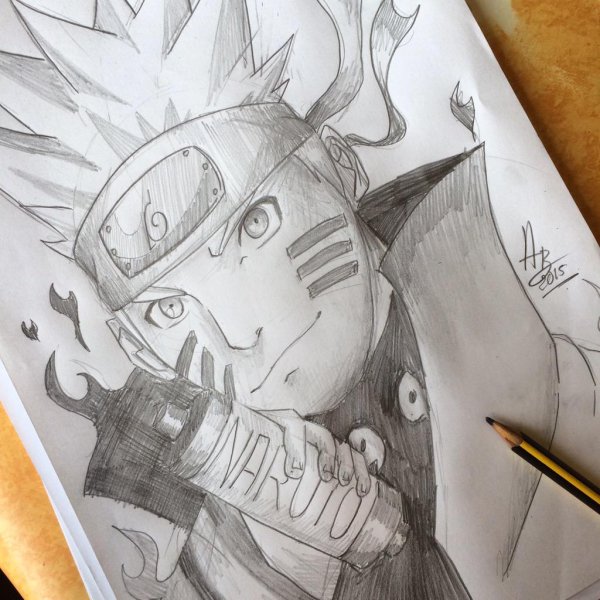 Нарисовать Наруто