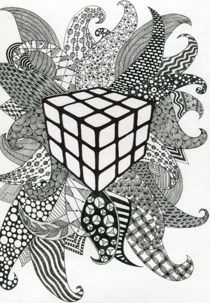 Рисунки черныным фломастером