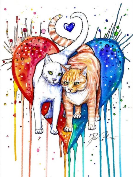 Рисунки для срисовки коты