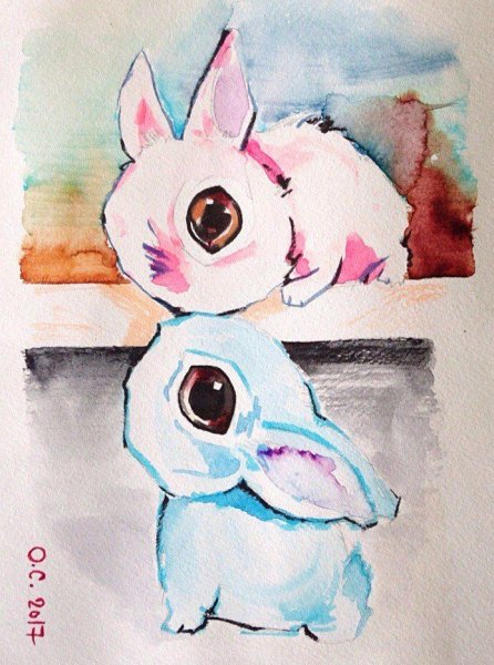 Рисунки акварелью для срисовки