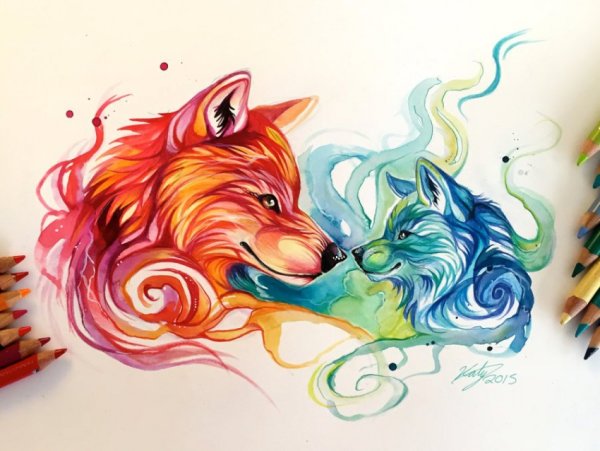 Цветной волк