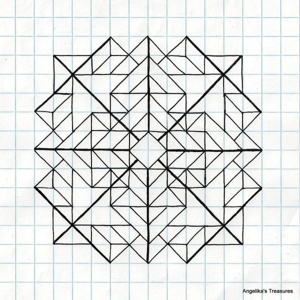 Узоры по клеточкам в тетради