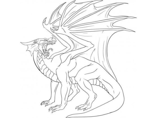 Злые драконы раскраска