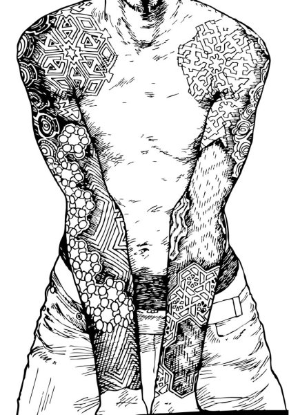 Раскраски антистресс парни