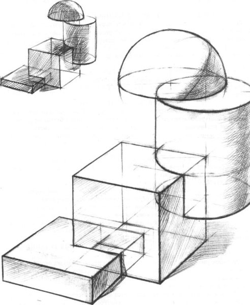 Композиция из геометрических фигу