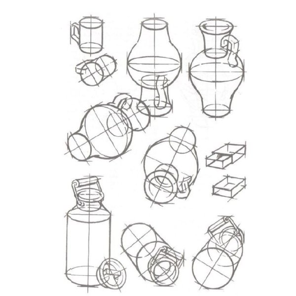 Натюрморт с построением перспективы