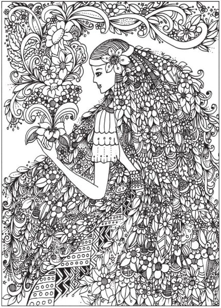 Необычные раскраски для девочек