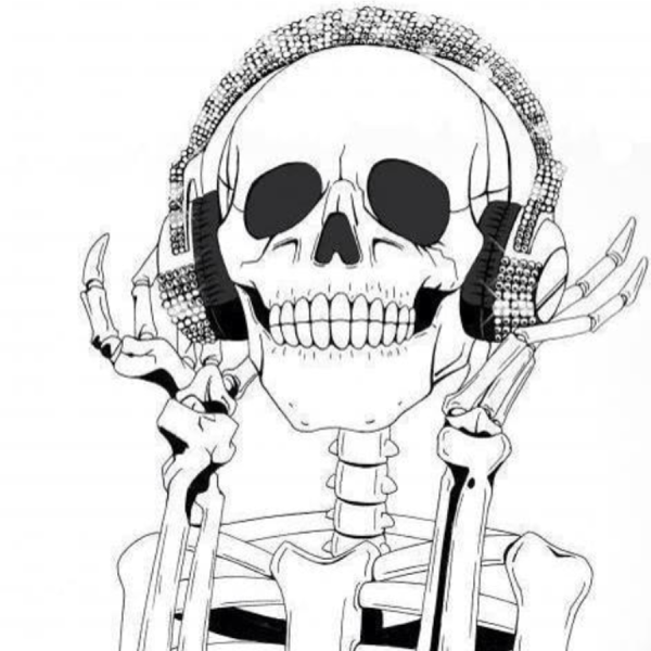 Череп скелета для рисования