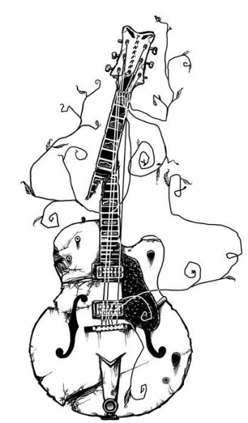 Электрогитара зарисовка