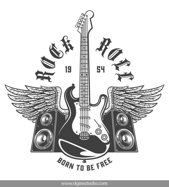 Электрогитара карандашом