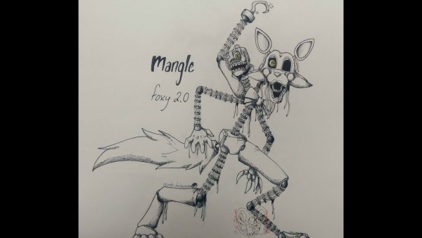 Мангл АНИМАТРОНИК карандашом