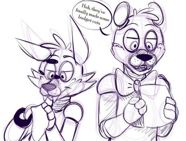 ФНАФ АНИМАТРОНИКИ для срисовки