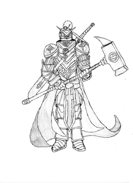 Рыцарь зарисовка