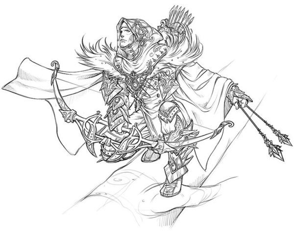 Рыцарь для раскрашивания