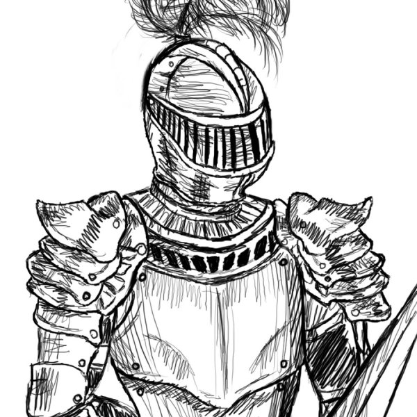 Раскраска Рыцари средневековья