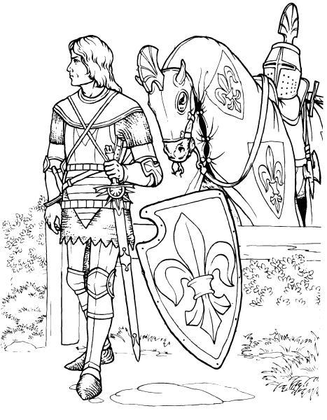 Рыцарский турнир раскраска