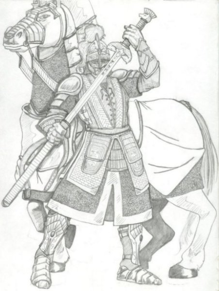 Рыцарь зарисовка