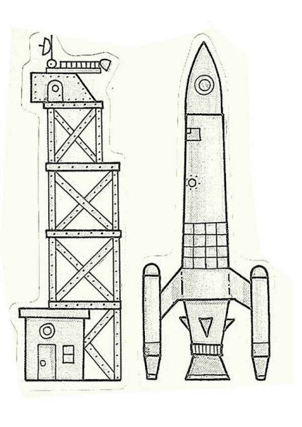 Ракета раскраска