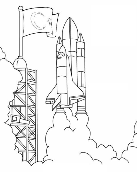 Раскраска космический шаттл