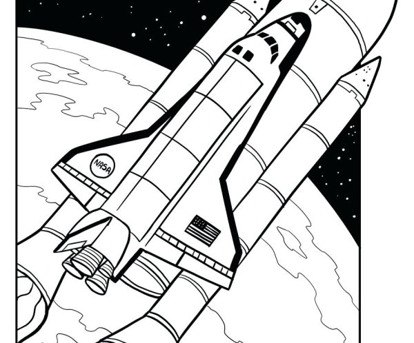 Ракета рисунок карандашом